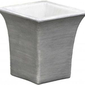 Szögletes íves csíkos váza 31cm