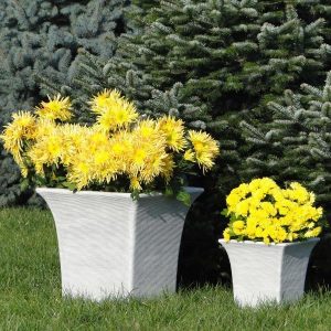 Szögletes íves csíkos váza 50cm