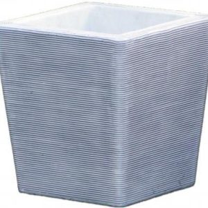 Szögletes csíkos váza 31cm