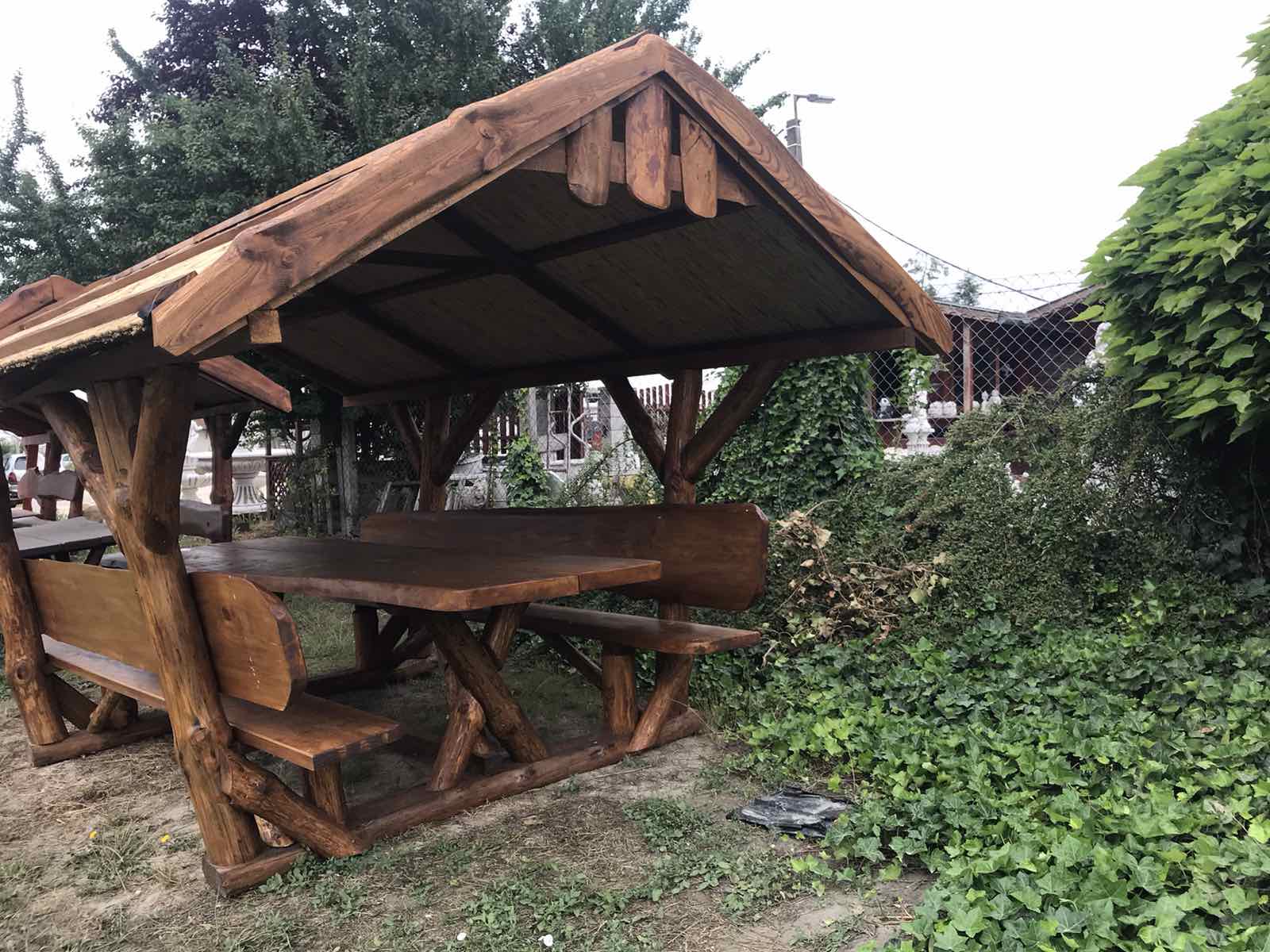 Kerti kiülő 3 méteres nádtetős