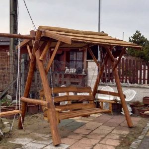 Hintaágy gyerekhintával tetővel (180cm ülőfelület)